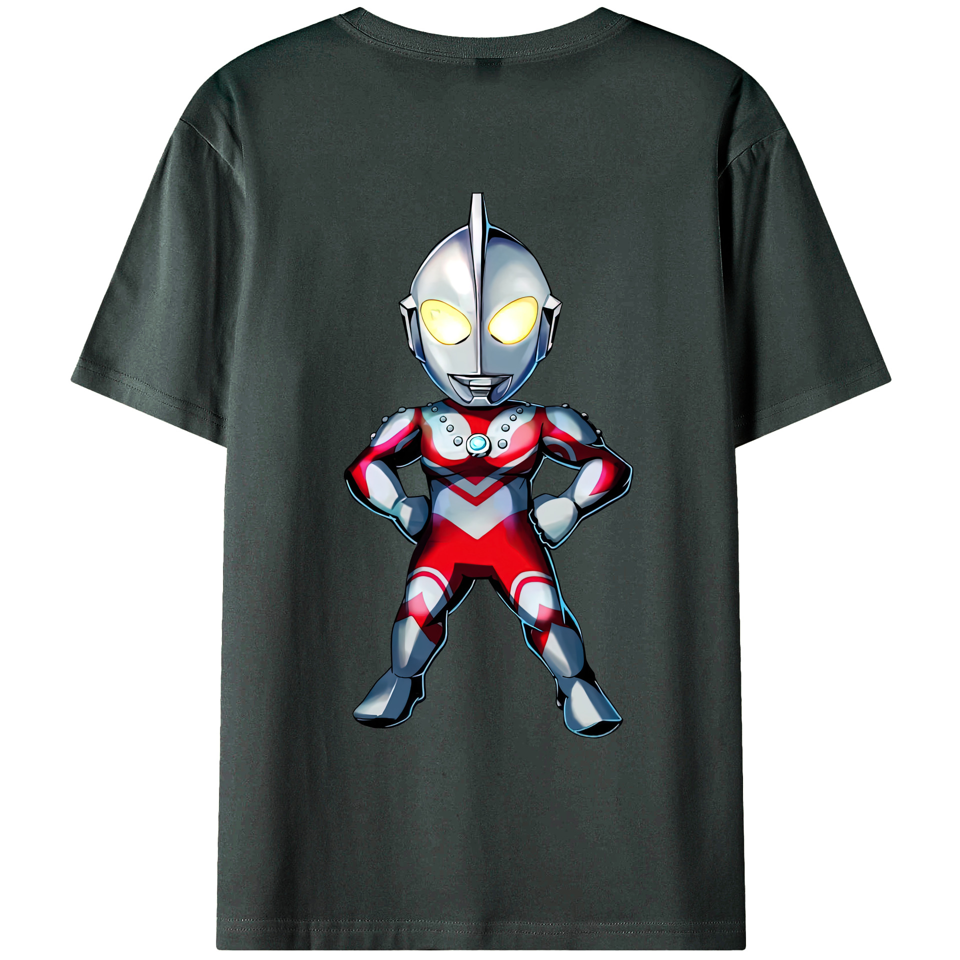 （画像用） ウルトラマン Ultraman 綿100％ メンズ半袖Tシャツ（バックプリント） 通気性
